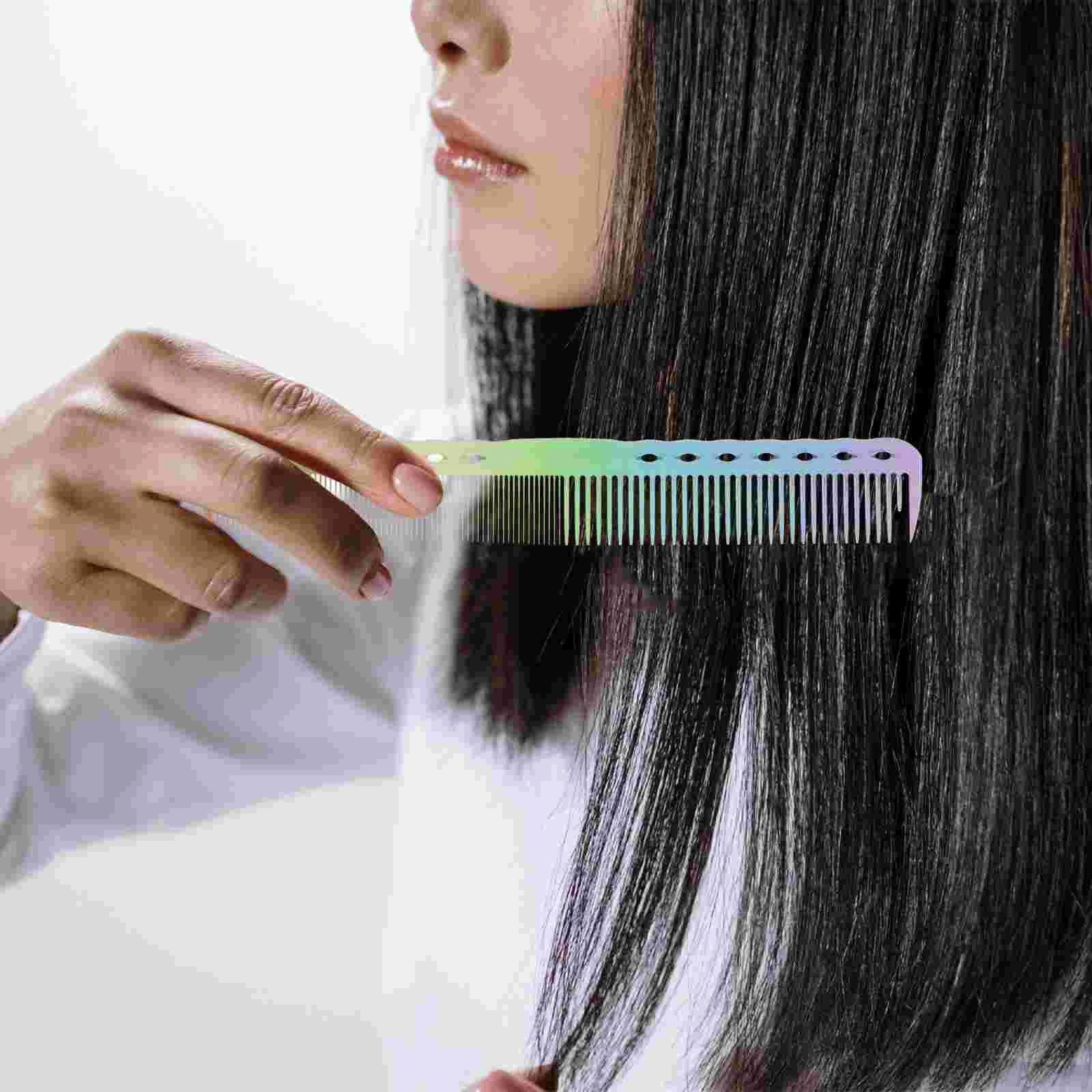 

Радужная Расческа для стрижки волос стильный аксессуар для парикмахерской аксессуар для разделения уход за мужчинами