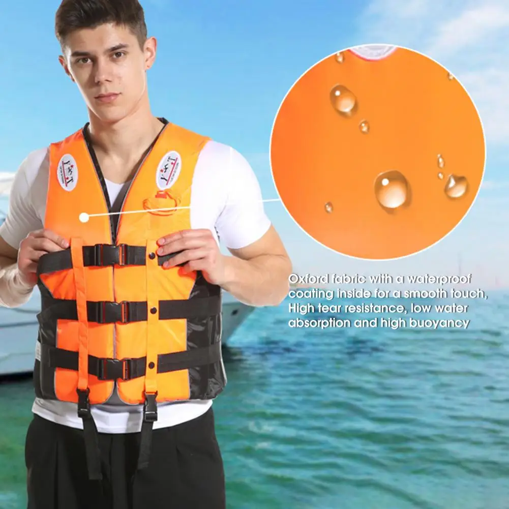 

Life Vest Fluorescent High-density Foam Waterproof Coating Strong Tear Resistance Low Water Absorption Swimming Boating Survival