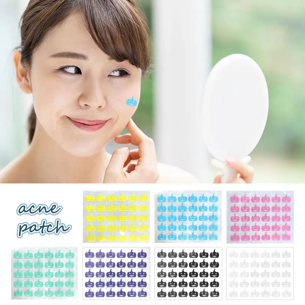 Хэллоуин Тыква головы цветные Патчи от акне невидимое впитывание удаление Уход