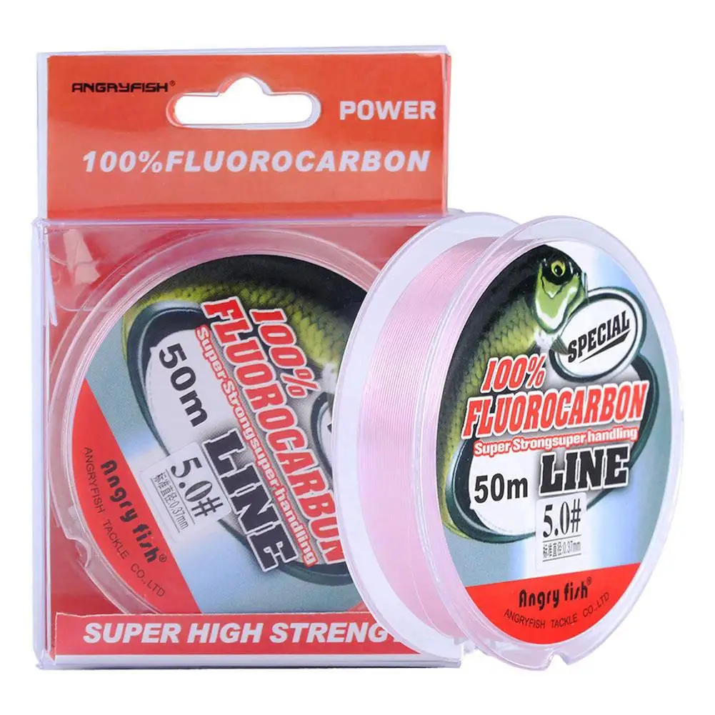

2-30lb Fluorocarbon Fishing Line Invisible Abrasion-resistant Underwater Fast Sinking Ultralow Stretch Fishing Wire Dropshipping
