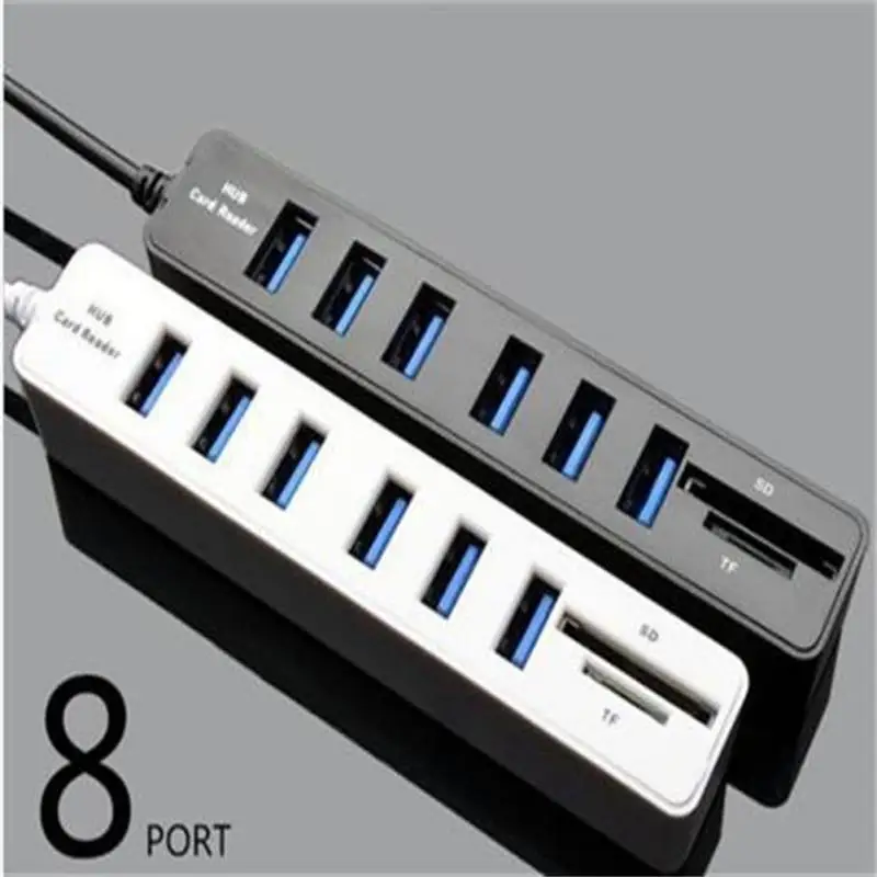 

Power Adapter 8-port Divider Usb Docking Ports Usb Hub Docking Station Portable Computer Accessories Multi Splitter Adapter