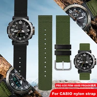 nato nylon strap is suitable for casio mountaineering watch strap prw 6600 prg 600 650 protrek series nylon strap 24mm