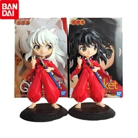 bandai genuine anime figures inuyasha half demon with white hair and black hair action figures model collection hobby gifts toys