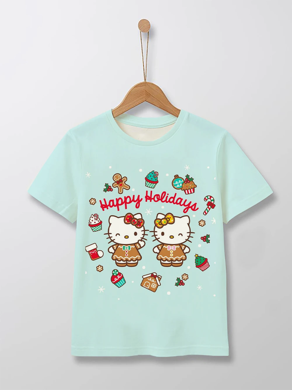 Новая летняя милая повседневная футболка с короткими рукавами для девочек