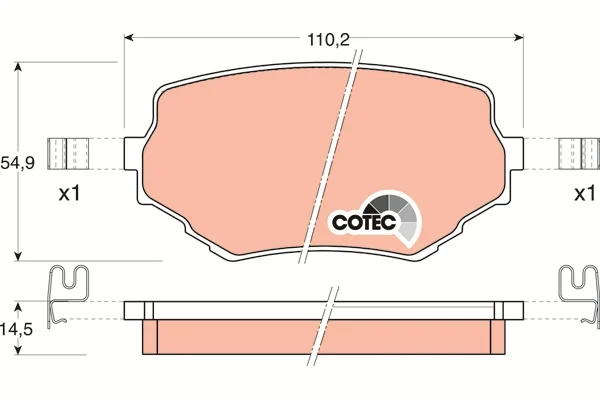 

For GDB3132 front brake pad GRAND VITARA 9805