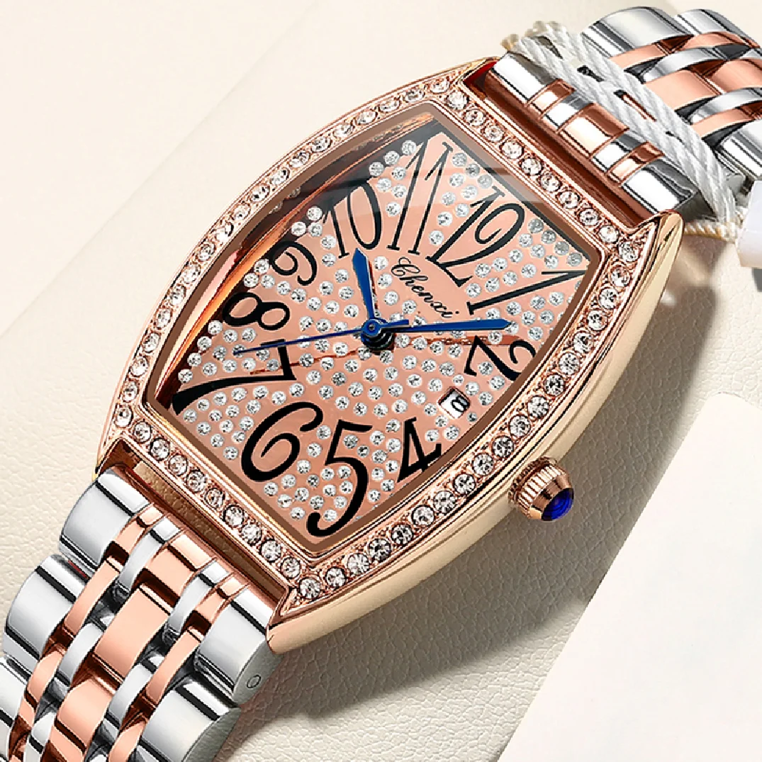 CHENXI Women Analog Quartz Watch Top Luxury Brand Waterproof Clock Female Stainless Steel Bracelet Watches Relogio Feminino