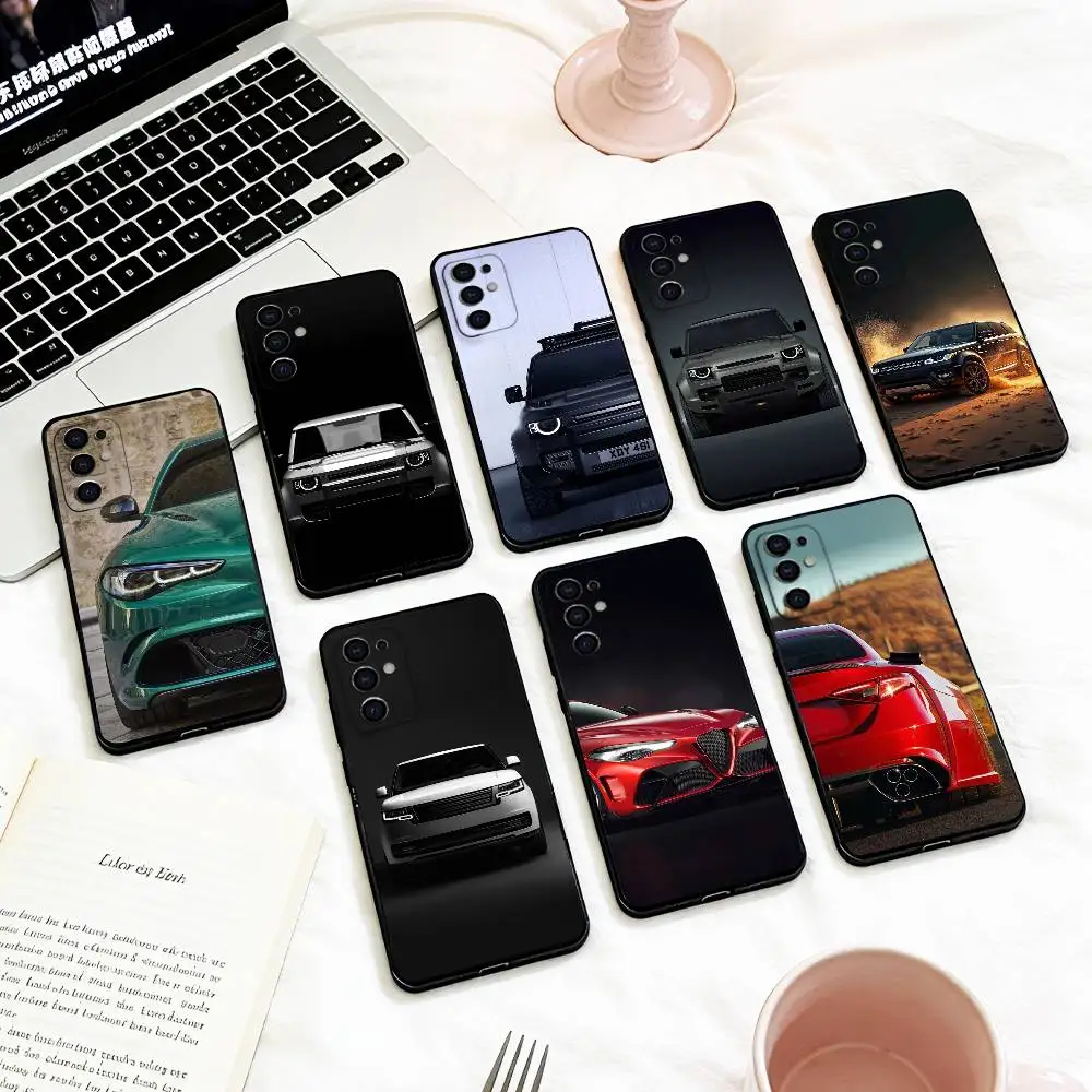 Фото Мягкий черный чехол Cool A-Alfas C-Car R-Romeo для телефонов Samsung S25, S24, S23, S22, S30, S21, S10, S9, Ultra, Plus, Lite, FE, 4G, 5G №1