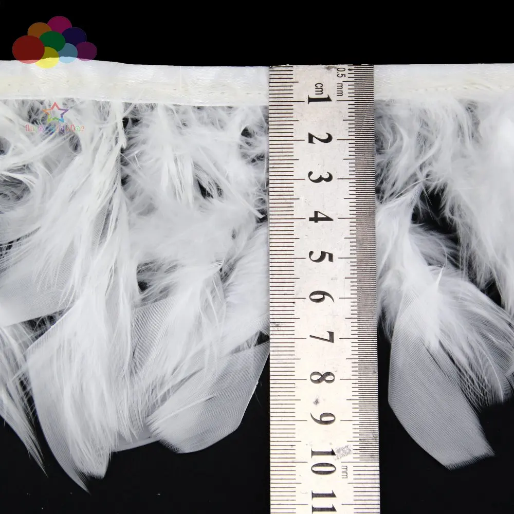 Черно-белый 2 метра 10-15 см пушистая индейка искусственная отделка марабу плюмас |