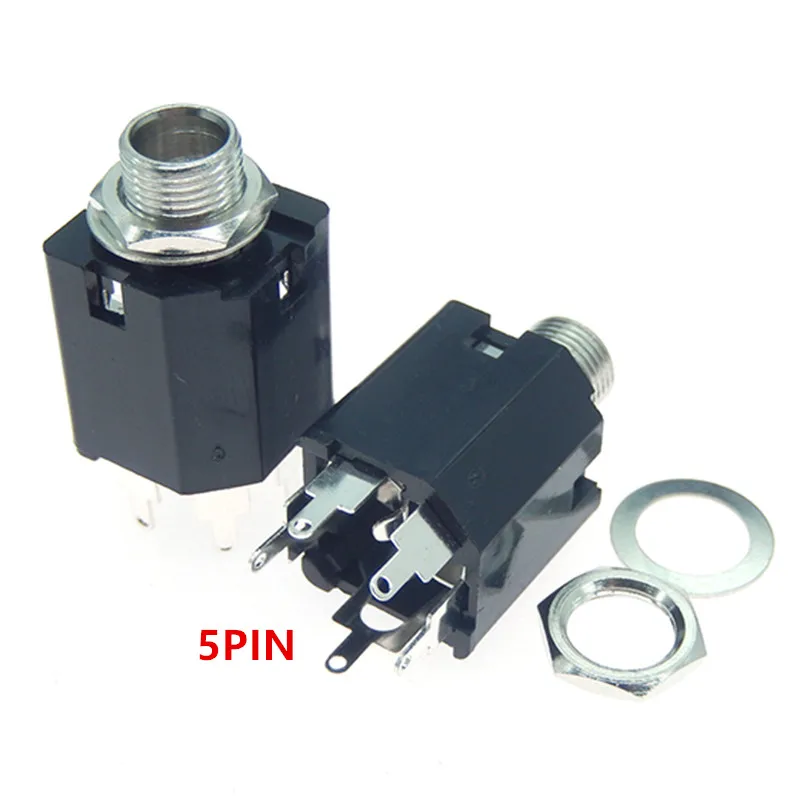 5 шт. 6 35 мм 3 фута/4 фута/моно/стерео аудио Микрофон/Гитара DIY TRS паяльный гнездо PCB