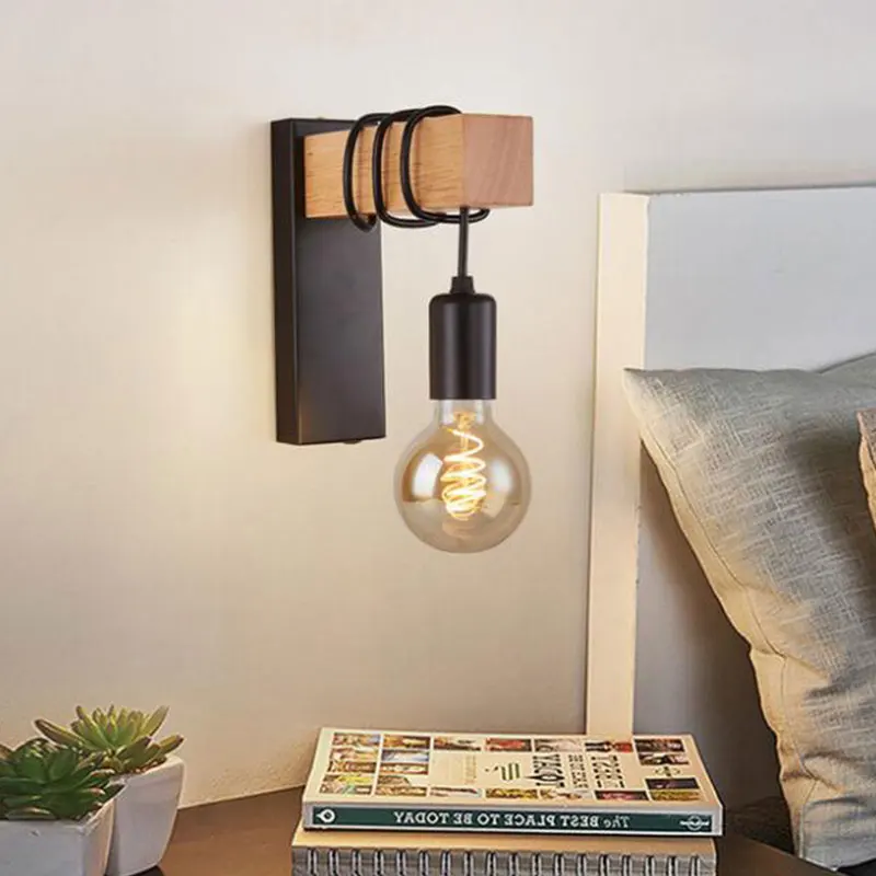 

1-light Living Wall Kitchen, Edison Barn Lamp Black Wall Industrial Sconce Farmhouse Lights, Room For Lightess