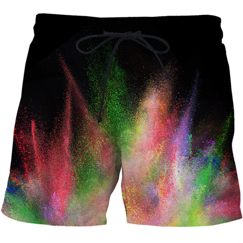 

2022 New Speckled tie dye pattern print shorts fashion 3d printing surf shorts men's swimming trunks quick-drying sports short