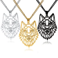 1pc stainless steel mens punk animal pendant choker necklace fancy wolf charms hiphop sweater chains necklaces jewelry gifts