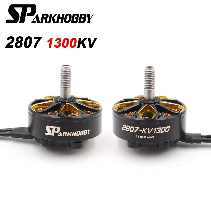 Новый бесщеточный двигатель SPARKHOBBY XSPEED 2807 1300KV FPV 4 ~ 6S Lipo 5 мм выходной вал для 7-дюймового пропеллера дальнего радиуса действия дрона запчасти «сделай сам»