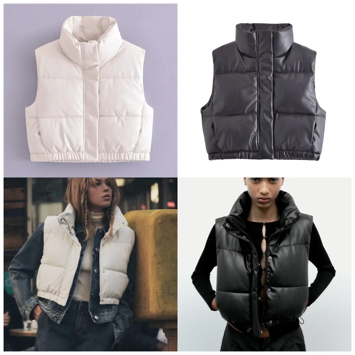 

2022 autumn new European and American cross-border women's urban casual lint clothing vest vest