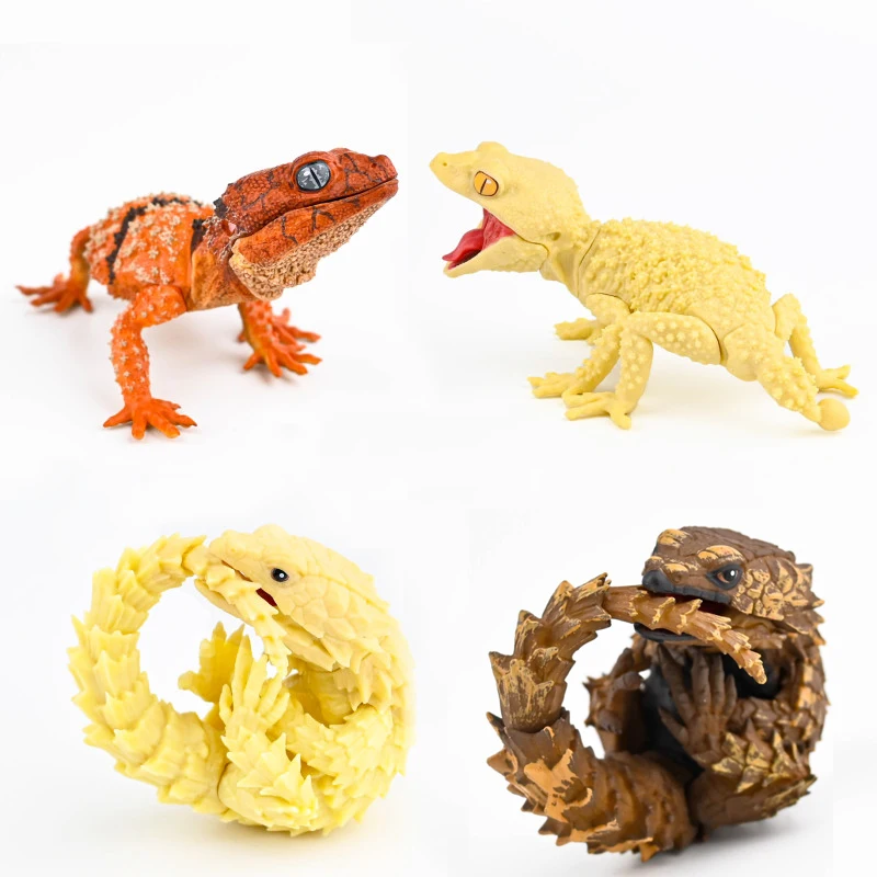 

SO-TA Gashapon Capsule Toy Lizard Action Figure Gachapon Pet Reptiles Armadillo Girdled Lizard Figure Echinoderma Gecko Model