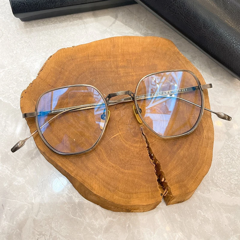 

JMM High Quality Pure Titanium Eyeglasses Frames Polygon Men Sunglasses Golden Vintage Classical Women Eyewear