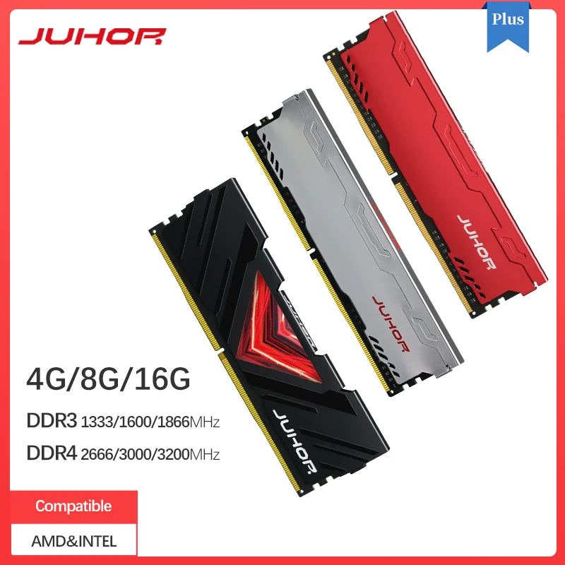 JUHOR-Memoria Ram DDR3 8G 4G 1866 1600MHz DDR4 8G 16G 32G 2666 3000 32000MHz, Memoria de escritorio Udimm 1333 dimm stand by AMD/intel