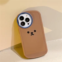 luxury retro chocolate bear smile art sweet kawaii shockproof phone case for iphone 13 11 12 pro max xr xs max x case cute cover