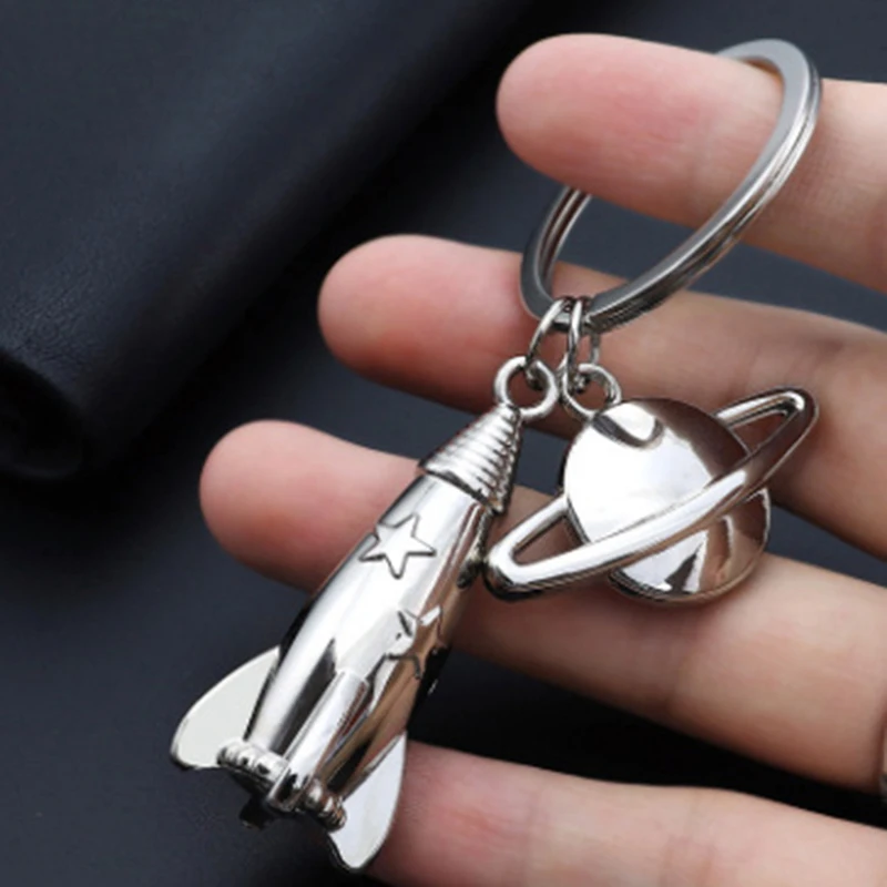 1 шт. новинка металлический мужской брелок-планета космический корабль