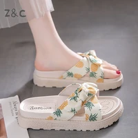 fasion sandals female students wear 2022 summer new thick bottom non slip beach shoes with skirt ins fashionable women shoes