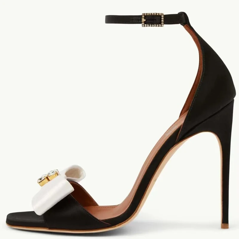 Босоножки женские летние на тонком высоком каблуке с квадратным носком