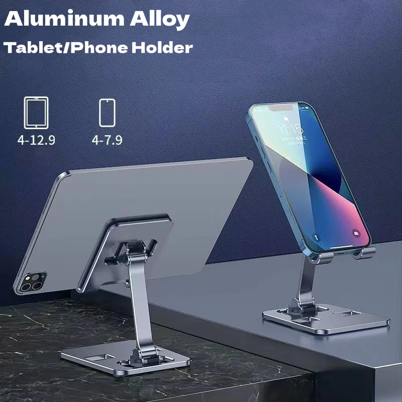 Universal Aluminum Alloy Portable Tablet Holder For iPad Air Pro Mini Tablet Stand Mount Adjustable Flexible Mobile Phone Stand