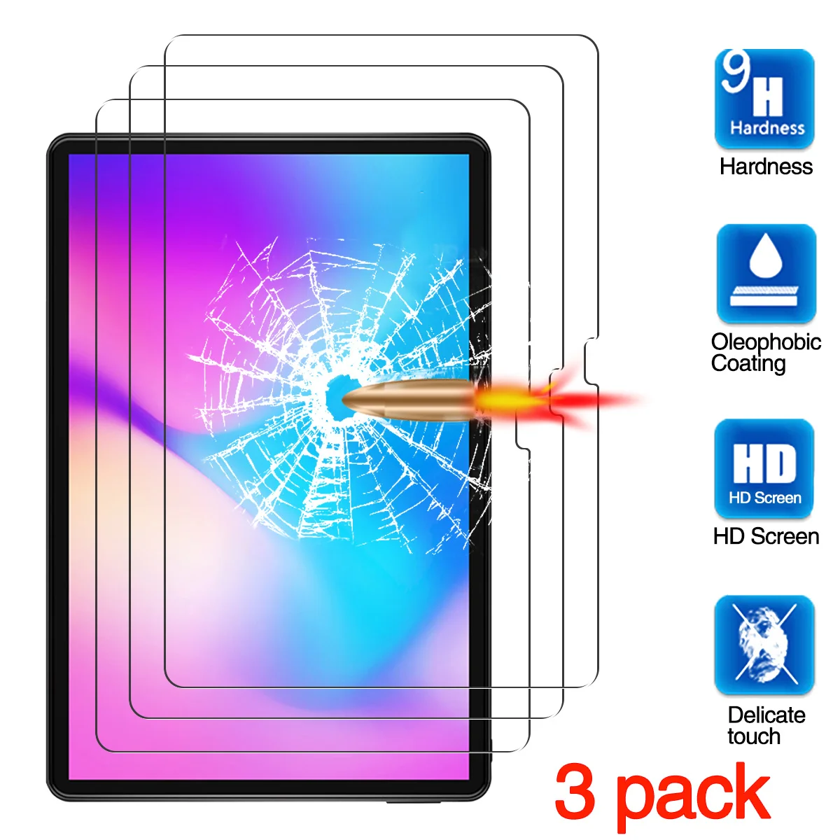 

for Teclast T30 Pro Screen tector, Tablet tective Film Anti-Scratch Tempered Glass (10.1")