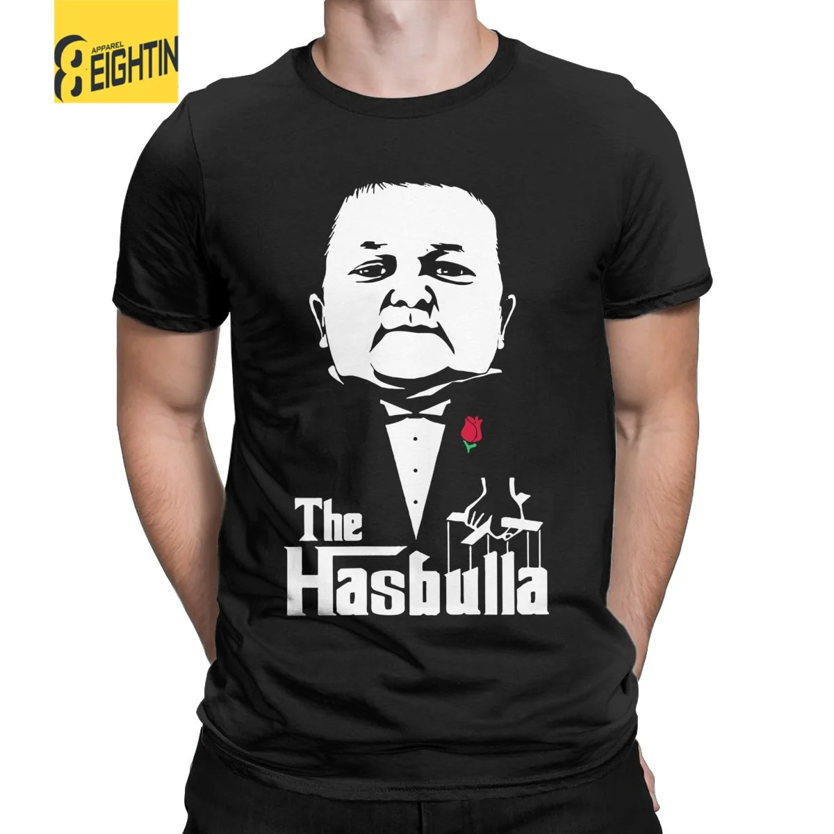 

Awesome Hasbulla Godfather T-Shirts for Men Crew Neck Cotton T Shirts Magomedov Khabib Funny Short Sleeve Tee Shirt Clothing