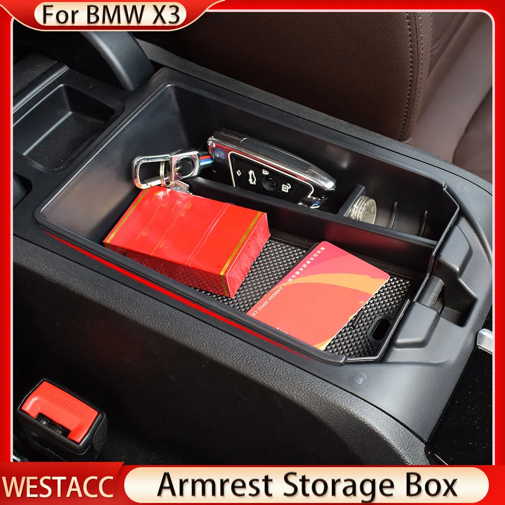 

Фотолоток для BMW X3 G01 2018-2023 X4 G02 2019-2023, контейнер-органайзер центральной консоли, аксессуары для хранения