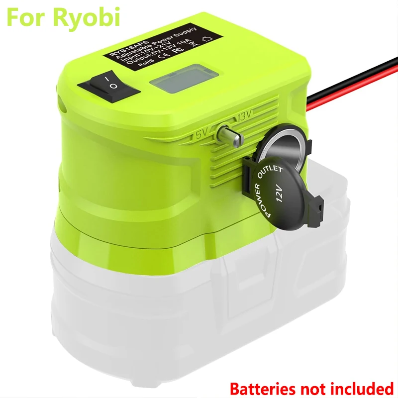 

Понижающий преобразователь 18 В до 12 В для Ryobi18V, литий-ионный аккумулятор, адаптер силового колеса, трансформатор редуктора напряжения с прикуривателем