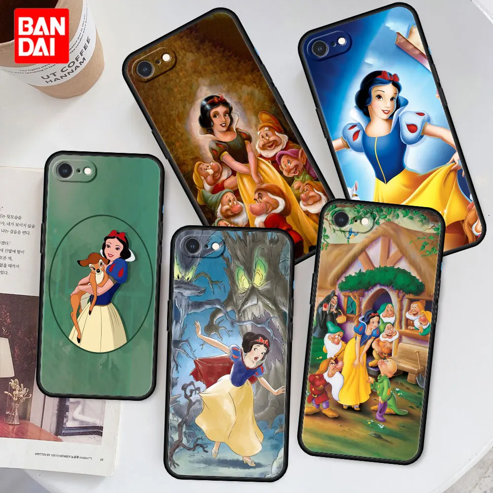

Cover Case for iPhone 6 6s 7 8 X XR XS Max SE 2020 Plus 6plus 7plus 8plus Bag Capa Armor Phone Disney Cute Princess Snow White