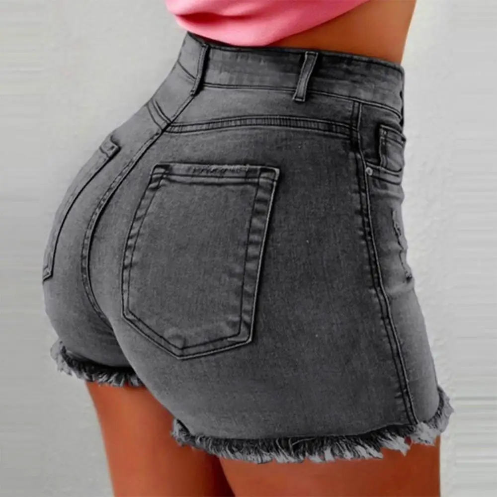 

Short Shorts Summer Women High Waist Hot Jeans Jeans for Fringe Frayed Ripped Denim Hot pantalones vaqueros mujer