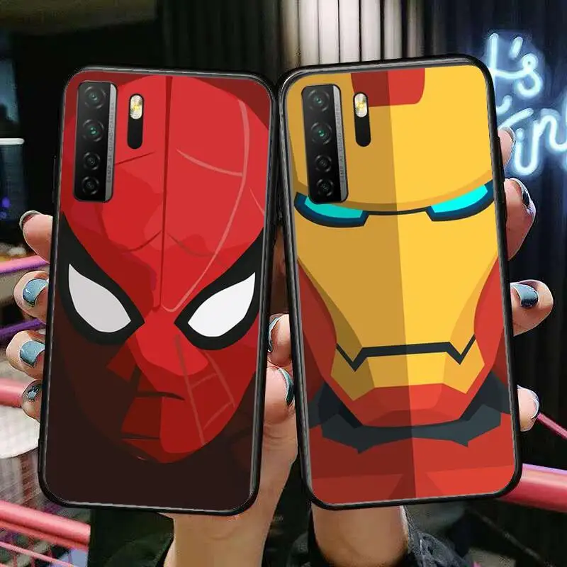 

Iron man Spider Man Marvel Black Soft Cover The Pooh For Huawei Nova 8 7 6 SE 5T 7i 5i 5Z 5 4 4E 3 3i 3E 2i Pro Phone Case cases