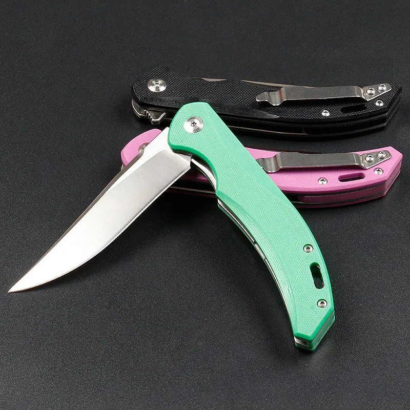Фото Карманный складной нож Free Wolf FW11 D2 с ручкой G10, шариковый нож для кемпинга, охоты, выживания, спасения, уличный кухонный нож EDC №4