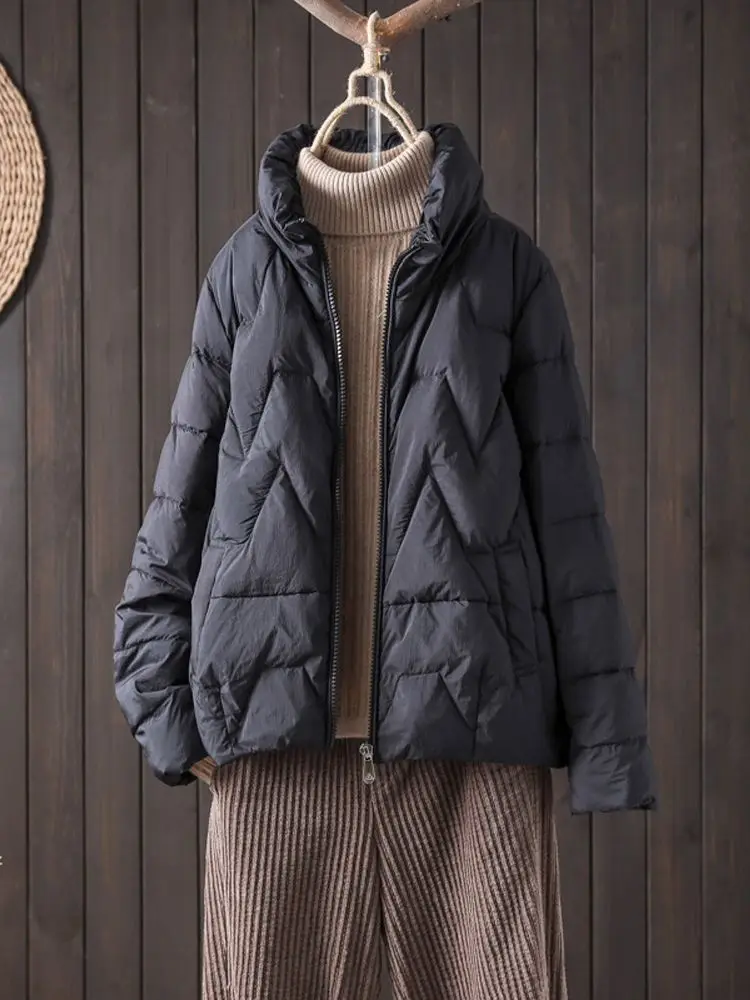 New Women Casual Style Down Jacket White Duck Down Jackets Autumn Winter Warm Coats And Parkas Female Outwear