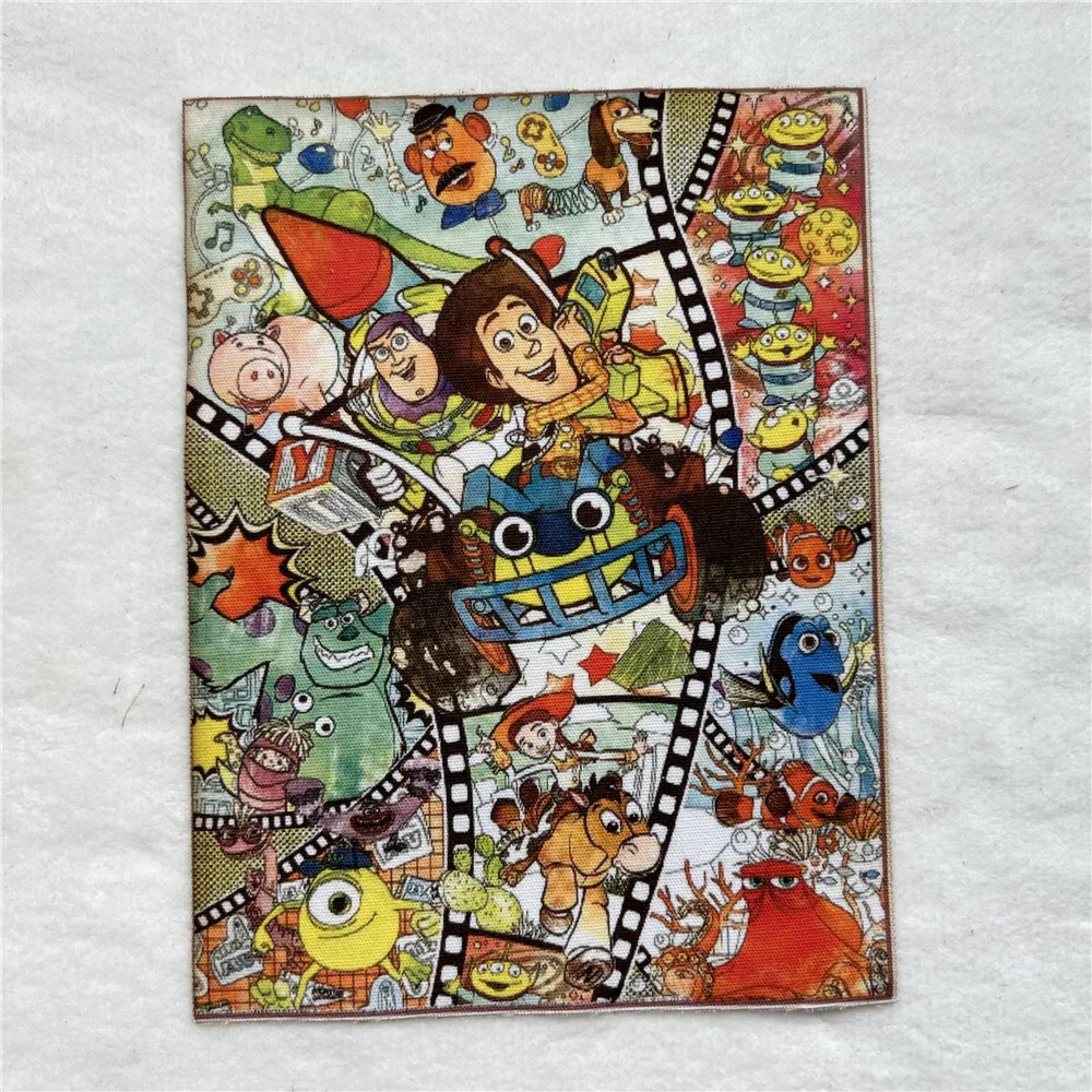 15X20cm Disney Toy Story Cotton Canvas Fabric Purse Cover Wall Decoration Painting Patchwork Handmade Material images - 6