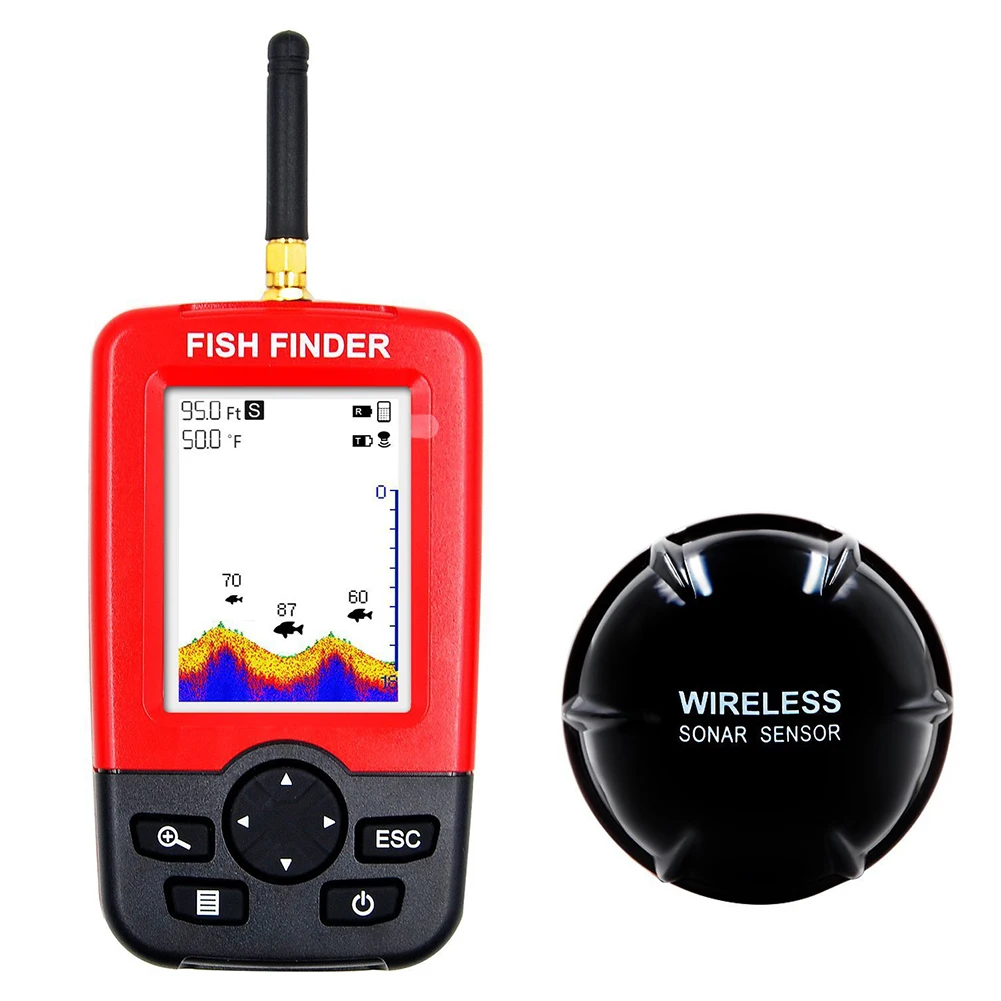 

Intelligent Sonar Fish Finder with LED Backlight ABS Material and Red/Black Color Option Upgrade Your Fishing Gear Today