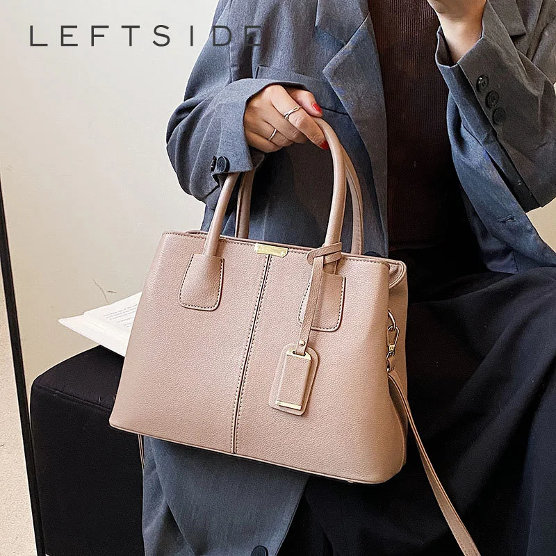 

Сумка-тоут LEFTSID для женщин, новинка весны 2023, модная дизайнерская Офисная женская кожаная сумка через плечо, Женская фотосумка