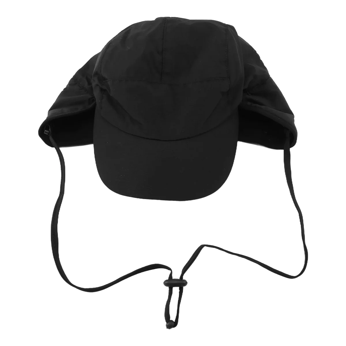 Waterproof Winter Hats Warm Polyester Lined Earflaps Baseball Cap Black