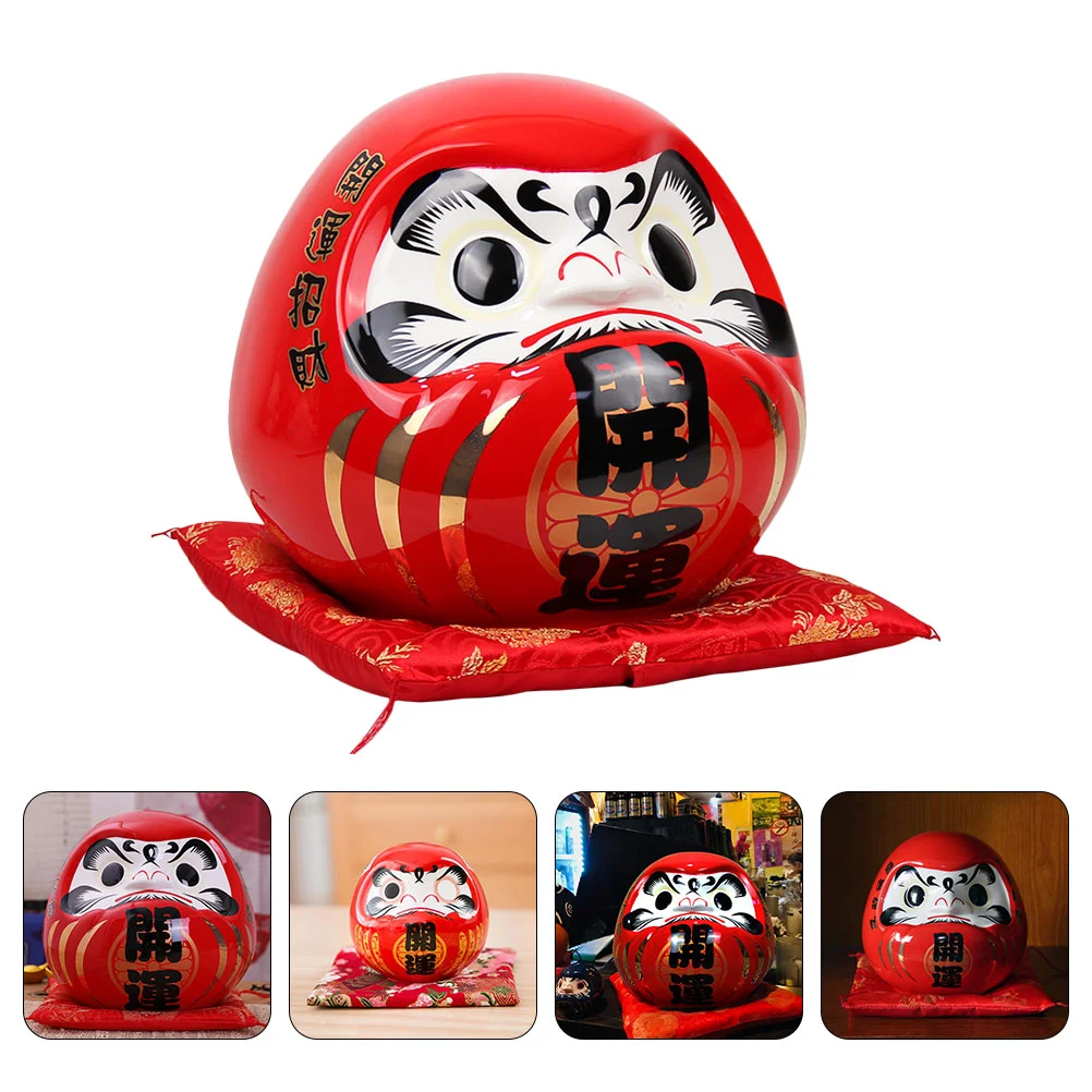 

Daruma Japanese Ceramic Figurines Statue Miniature Figurine Fortune Ornament Buddhism Porcelain Ochoko Ceramics Adorn Wealth