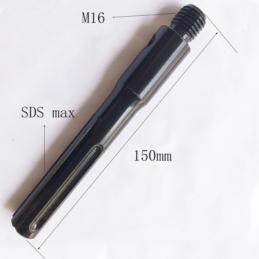 Переходник с резьбой для алмазных сверл наружной M16 на SDS (макс.) Длина резьбы 150 мм