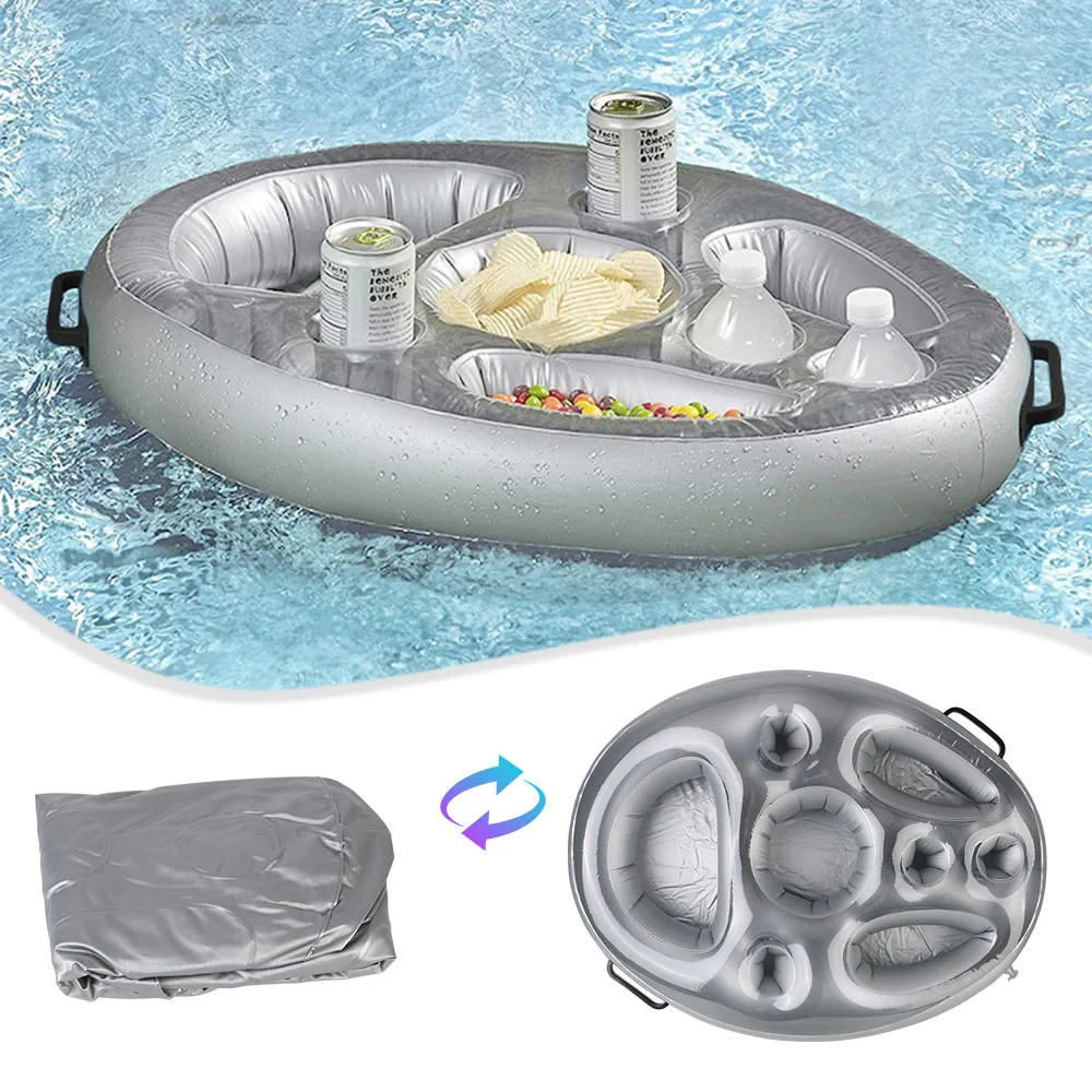 Портативный Надувной Держатель Для Пива С Плавающим Подносом На 8/9 Отверстий