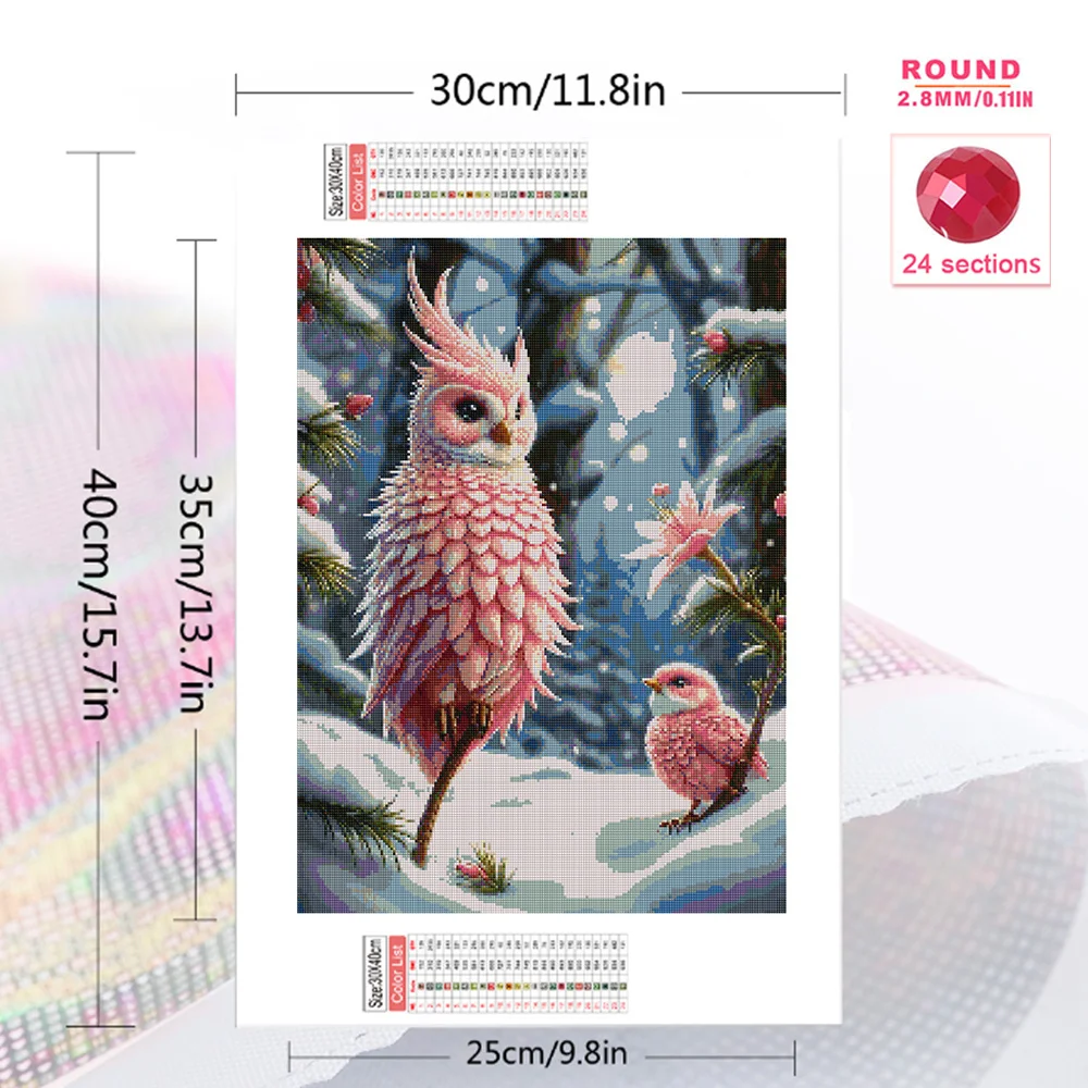Evershine 5D Набор Алмазной Живописи-полная Дрель Сова Животное Круглая Квадратная