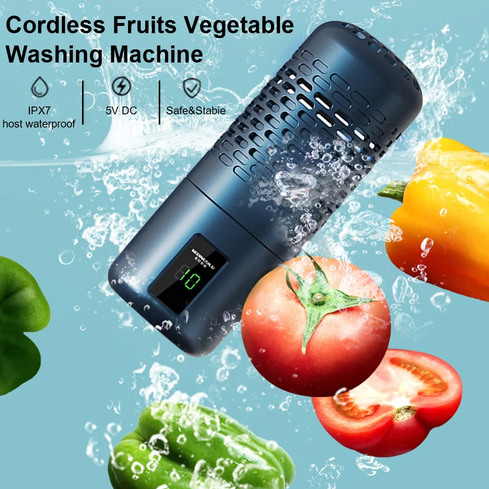 

Fruit Vegetable Washing Machine Potable Wireless Fruit Food Cleaner Purifier Household Capsule Shape Food Cleaner Machine