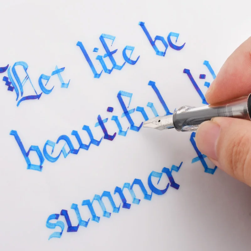 

Flat Nib Wide Nib Parallel Gothic Calligraphy Art Font Writing Transparent Fountain Pen