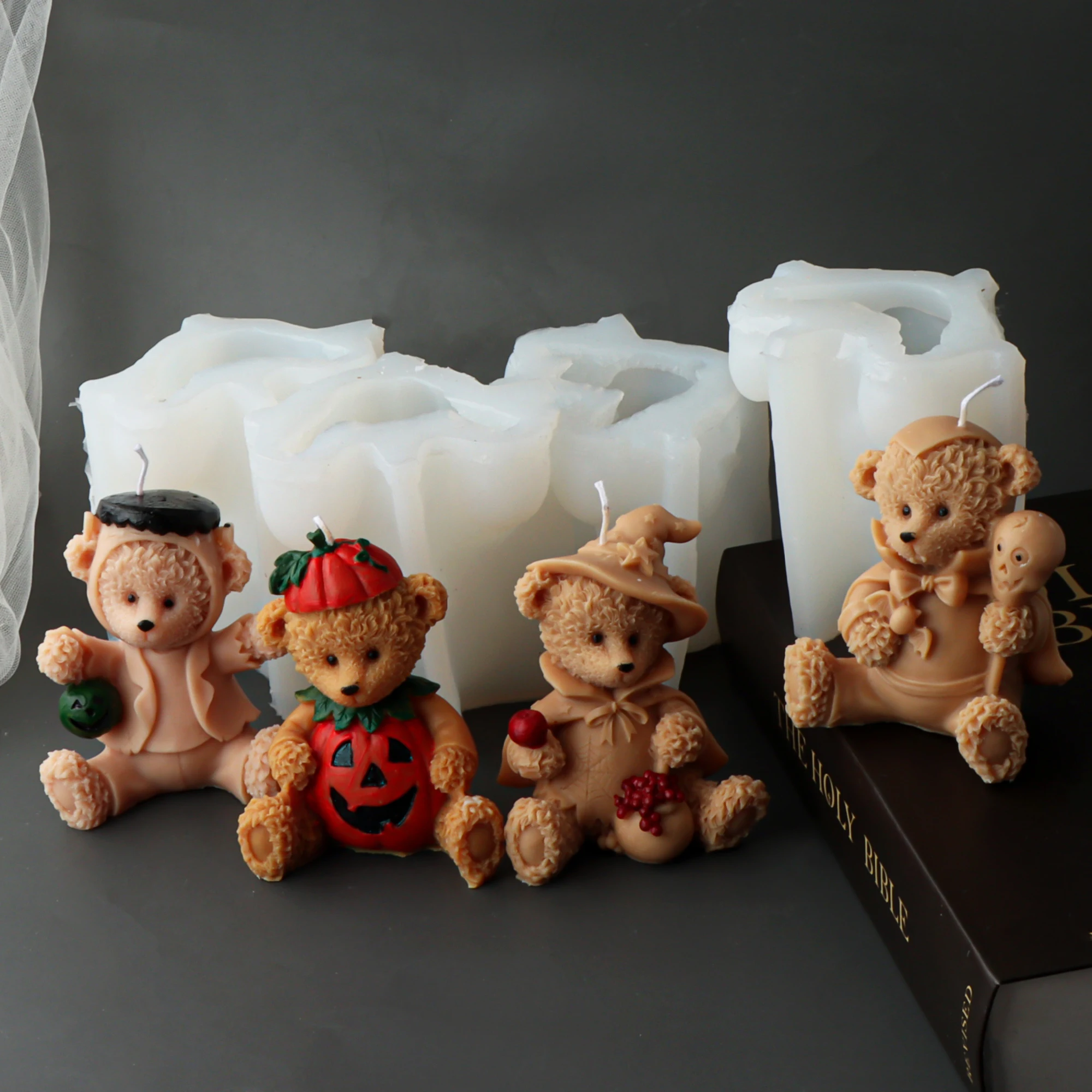 3d Набор Для Изготовления Свечей На Хэллоуин — Силиконовая Форма В Форме Черепа И