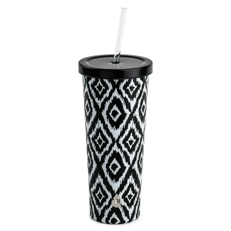 

Enjoy Stylish, Elegant 24oz Steel Black & White Coolie Tumbler - Perfect for Your Chilled Drinks!