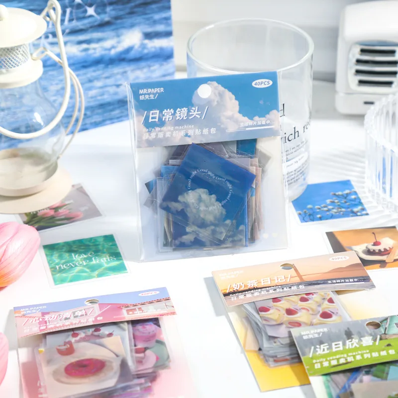 40 шт./лот Kawaii канцелярские наклейки ежедневный торговый автомат DIY нежелательный