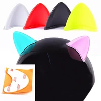 motorcycle helmet cat ears cute electric car motocross stickers driving styling universal helmet decoration accessories