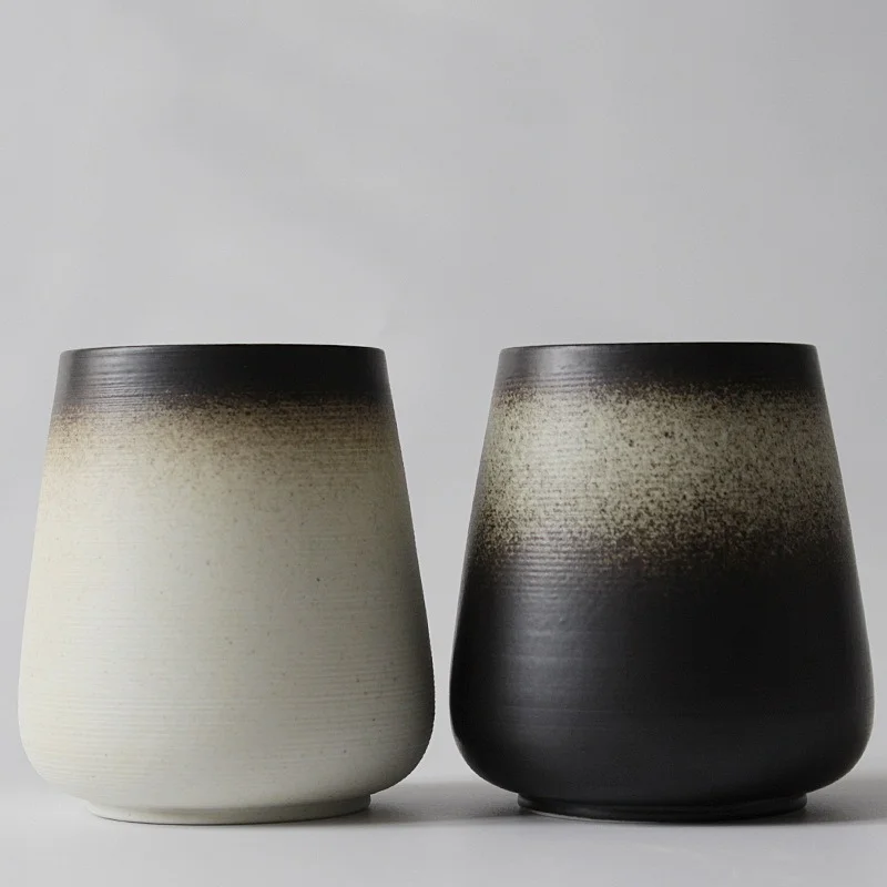 

Japanese Ceramic Cup Equipped with A Cover Spoon Coffee Cup Personality Creative Frosted Mug Couple Cup Drinking Water Tea Cup